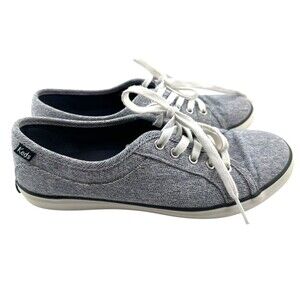 KEDS Women's Size 7M Gray Chambray Tennis Sneaker Shoes with White Laces